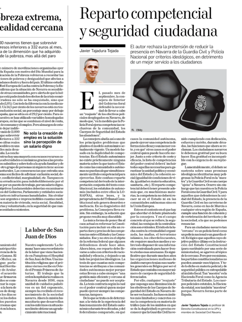 Reparto competencial y seguridad ciudadana