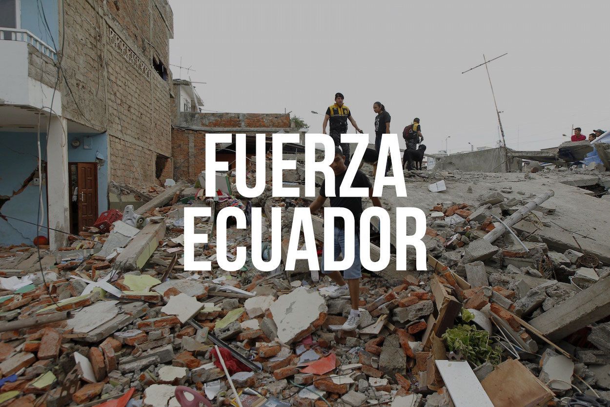 Apoyo al pueblo de Ecuador