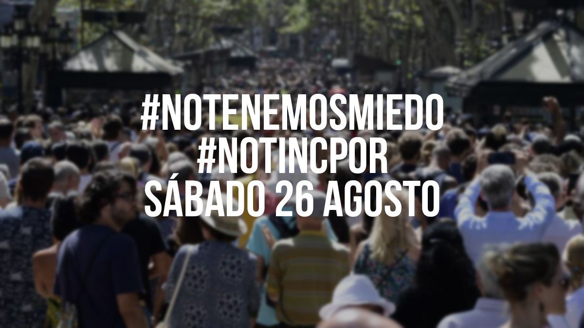 SCN estará en la manifestación antiterrorista de Barcelona