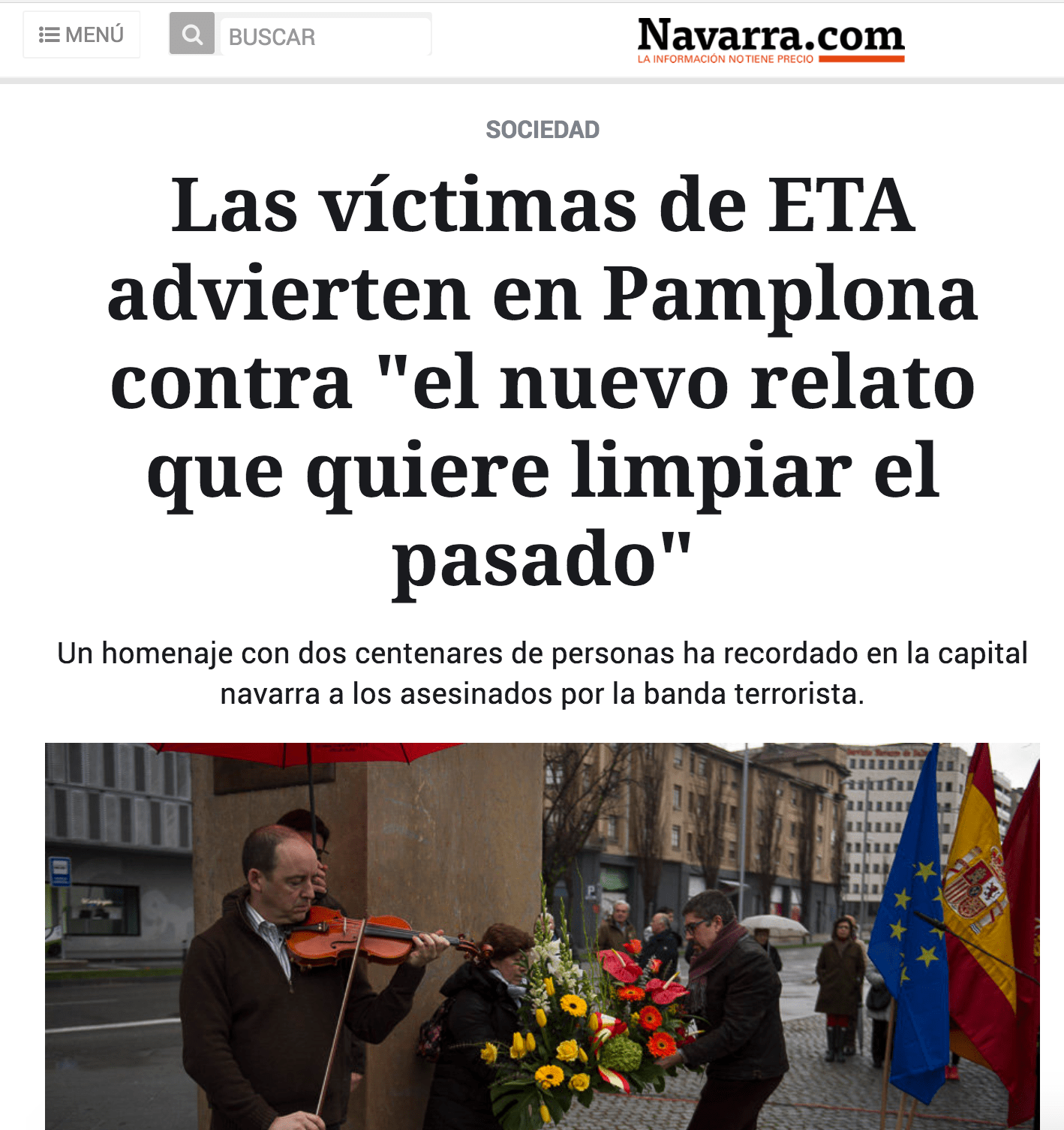 Las víctimas de ETA advierten en Pamplona contra «el nuevo relato que quiere limpiar el pasado»