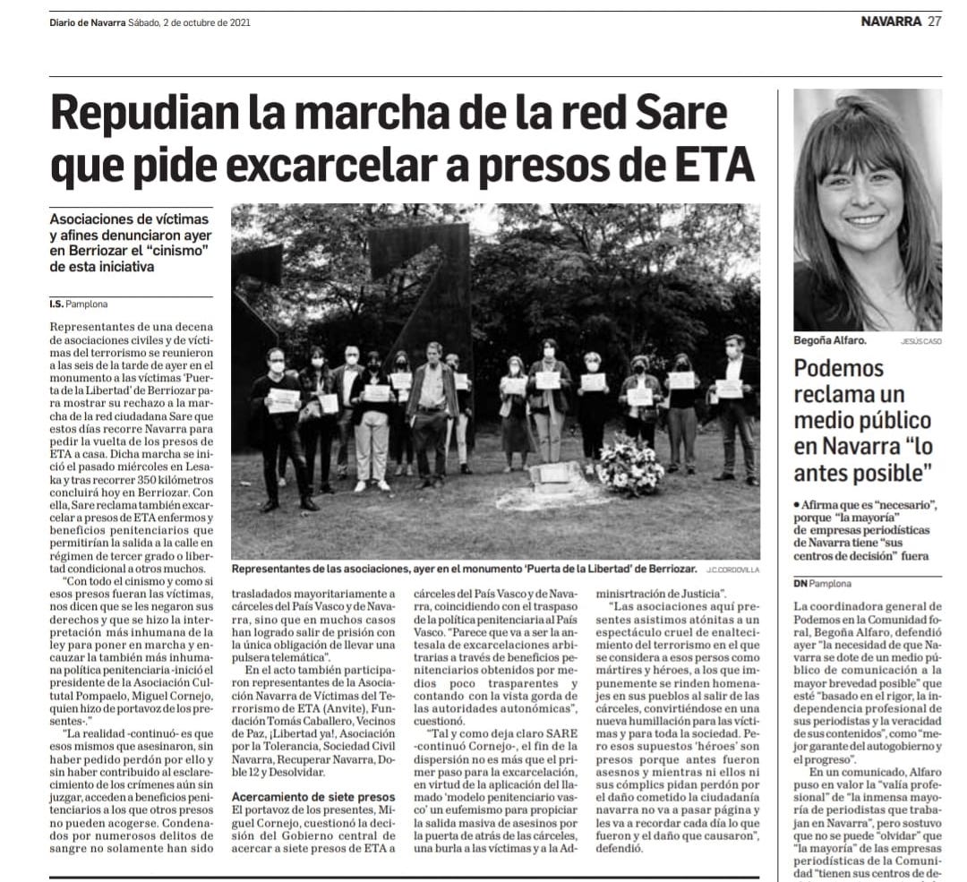 Rechazo de la sociedad civil de Navarra a la marcha de Sare