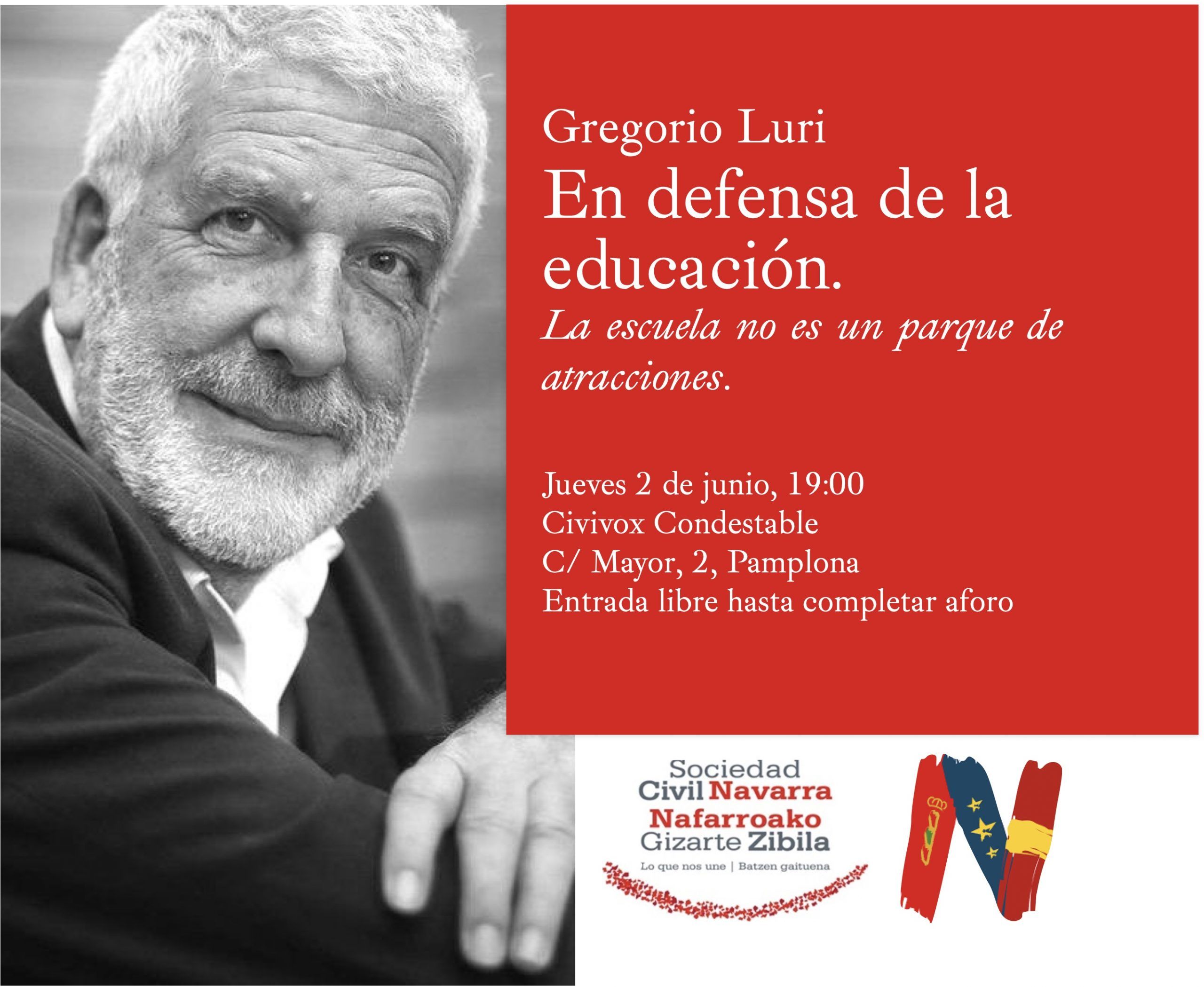 2 de Junio: Gregorio Luri, «En defensa de la educación»