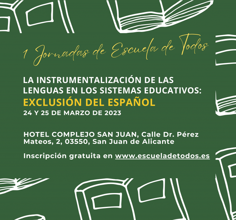 24 y 25-M: SCN colabora en las I Jornadas de Escuela de Todos