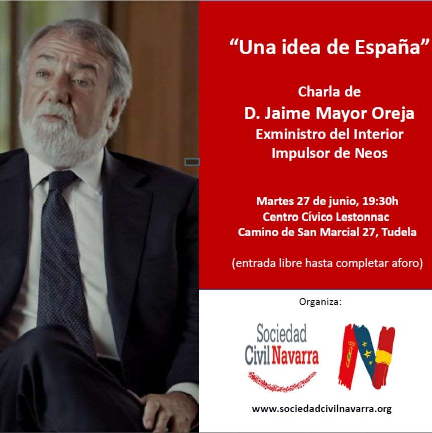 Charla de Jaime Mayor Oreja en Tudela