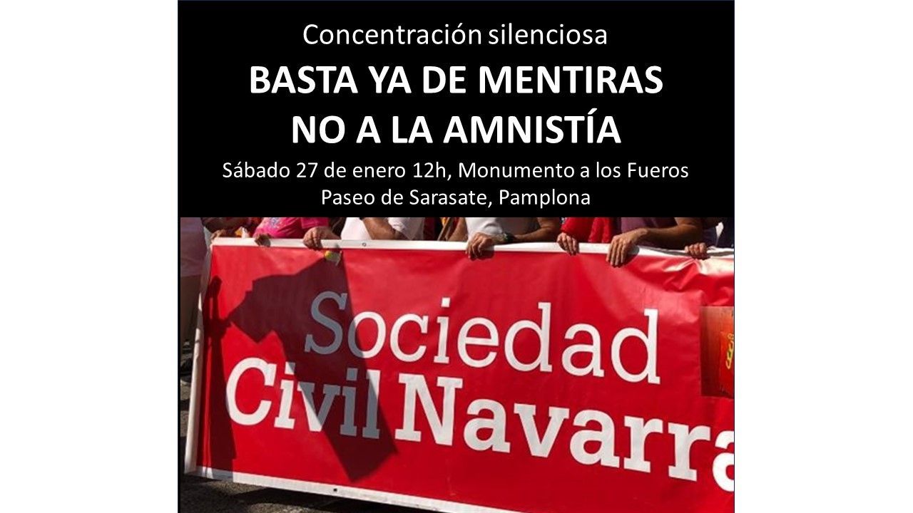 27-E: Concentración silenciosa. «Basta ya de mentiras. No a la amnistía»