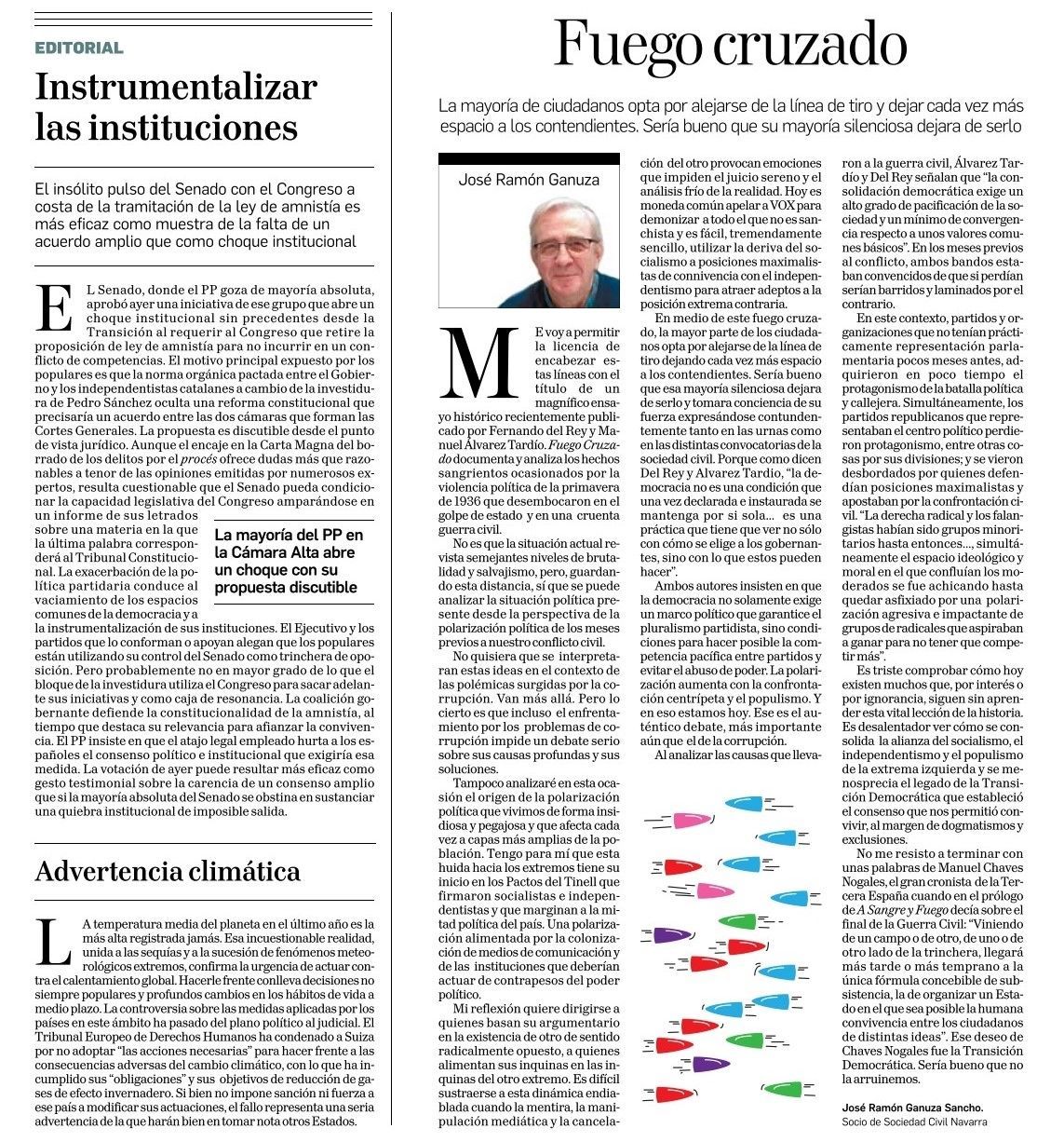 Artículo DN: «Fuego Cruzado»