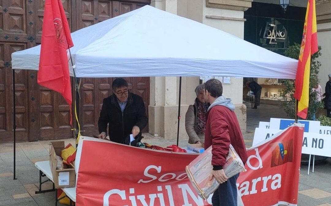 11-0: Carpa informativa de Sociedad Civil Navarra en Barañain
