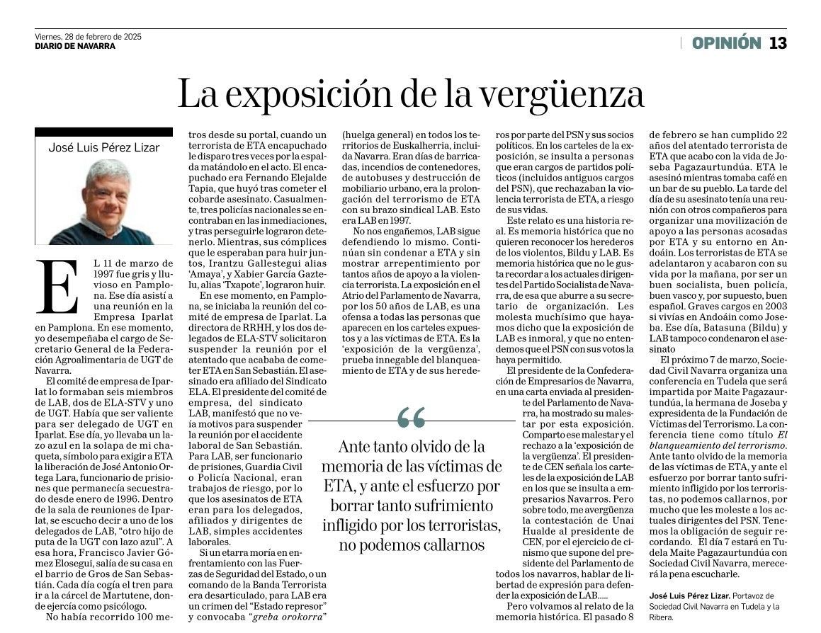 Articulo DN: La exposición de la vergüenza