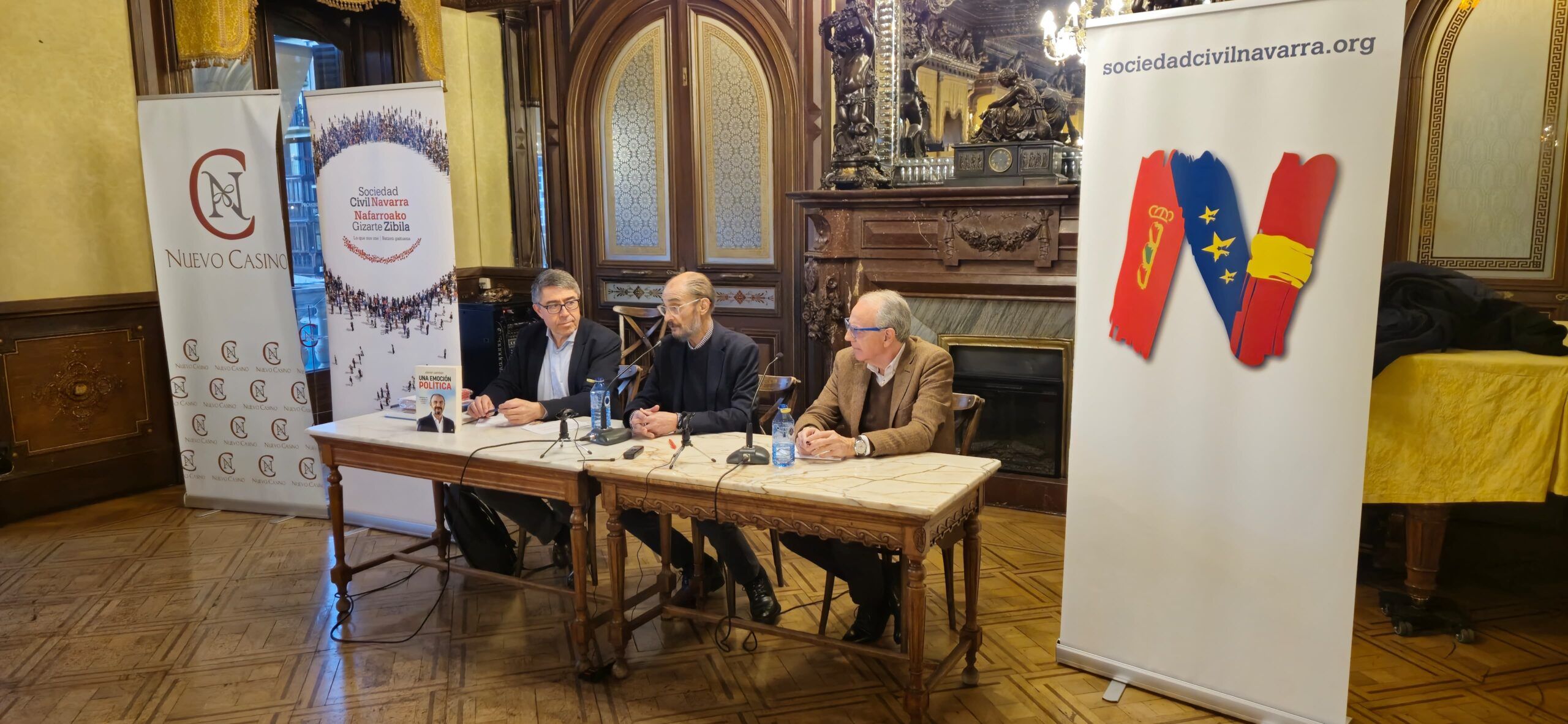 Grabación, Imágenes y noticias de la charla de los ex-presidentes Lambán y Sanz