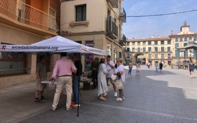Carpa informativa de SCN en Tudela