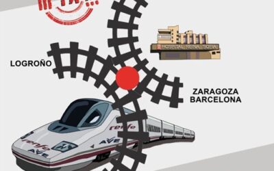 Rueda de prensa de SCN en Tudela en defensa del AVE y de la nueva estación comarcal de la Ribera en las inmediaciones del hospital